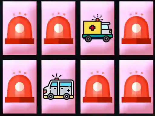 Игра Ambulance Trucks Memory онлајн