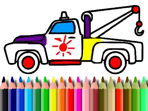 Игра Back To School: Trucks Coloring онлајн