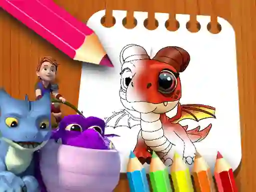 Игра Dragon Rescue Riders Coloring Book онлајн
