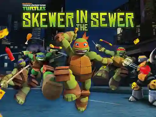 Игра Teenage Mutant Ninja Turtles: Skewer in the Sewer онлајн