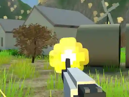 Игра Pixel Village Battle 3D онлајн