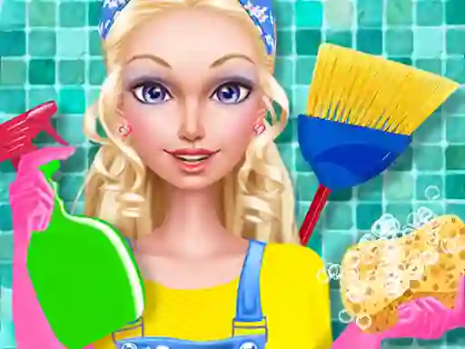 Игра Fashion Doll House Cleaning онлајн