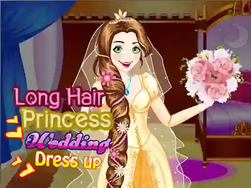 Игра Long Hair Princess Wedding Dress up онлајн