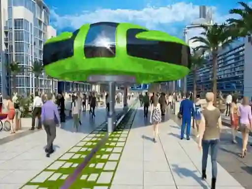 Игра Gyroscopic Elevated Bus Simulator Public Transport онлајн