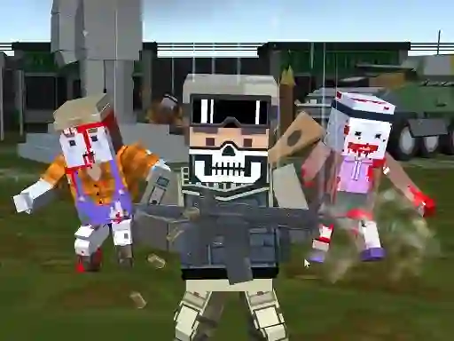 Игра Combat Pixel Arena 3D Zombie Survival онлајн