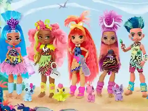 Игра Cave Club Dolls Jigsaw Puzzle Collection онлајн