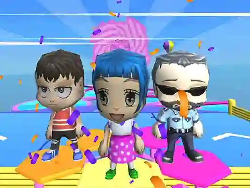 Игра Fall Guys And Girls Chibi Race Knockdown Multiplay онлајн