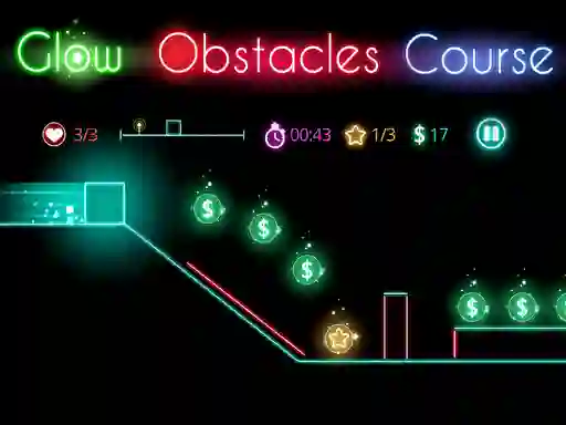 Игра Glow obstacle course онлајн