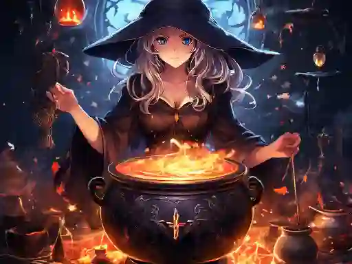 Игра Anime girls Witchcraft онлајн