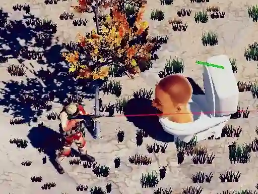 Игра TopDown Skibidi Toilet Shooting онлајн