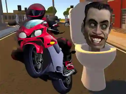 Игра Skibidi Toilet Moto Bike Racing онлајн