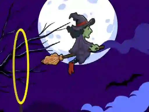 Игра Flying witch halloween онлајн