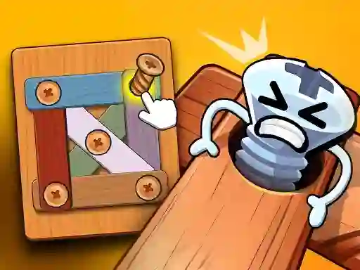 Игра Wood Bolts Nuts Screw Pin Puzzle онлајн