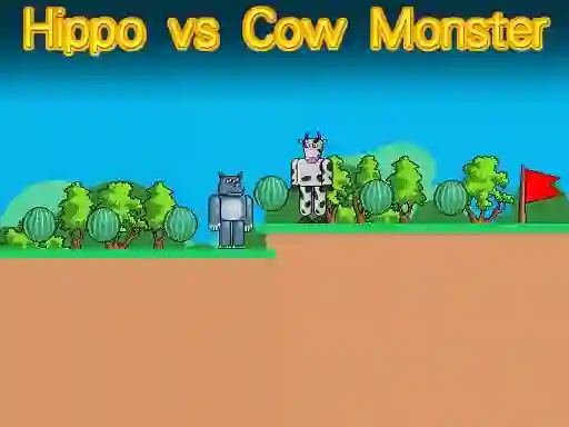 Игра Hippo vs Cow Monster онлајн