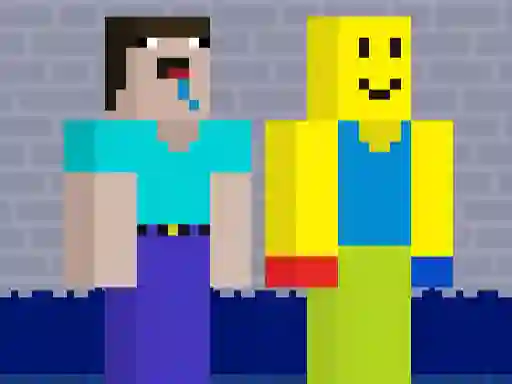 Игра NoobLOX Rainbow Friends онлајн