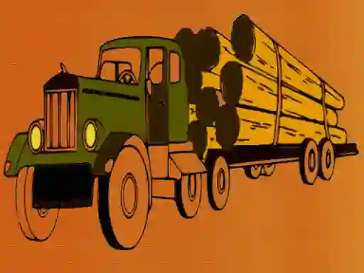 Игра Logging Trucks Coloring онлајн