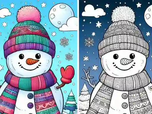 Игра Coloring book Winter онлајн