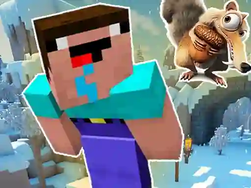 Игра Noob Parkour: Snow Age онлајн