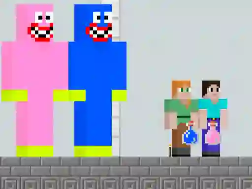 Игра Huggy Kissy vs Steve Alex онлајн