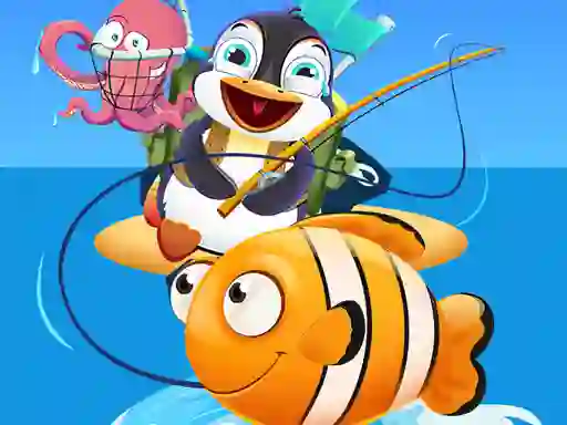 Игра Baby Penguin Fishing онлајн