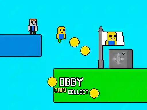 Игра Obby vs Bacon Rainbow Parkour онлајн
