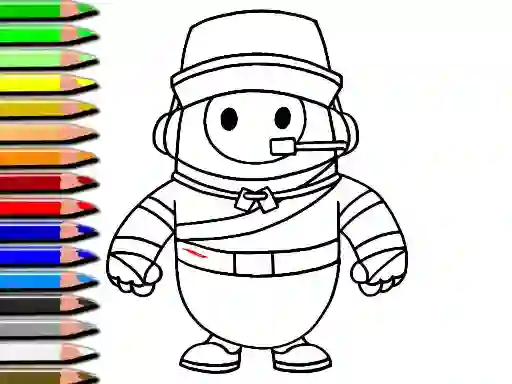 Игра Fall Guys Halloween Coloring Book онлајн