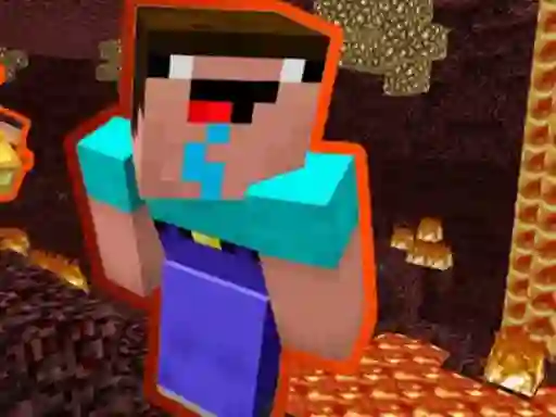 Игра Noob Parkour: Nether онлајн