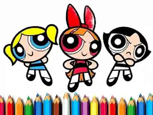 Игра PowerPuff Girls Coloring Book онлајн
