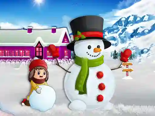 Игра Kids and Snowman Dress Up онлајн