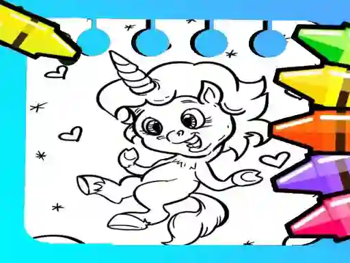 Игра Magical Unicorn Coloring Pages онлајн