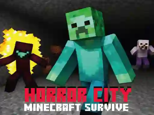 Игра Horror City Minecraft Survive онлајн