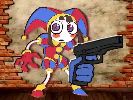 Игра Pomni Maze Shooter онлајн