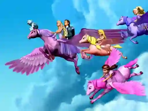 Игра Barbie Magic Pegasus Puzzle онлајн