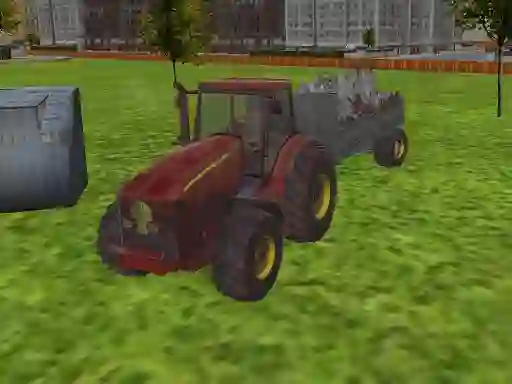 Игра 3D city tractor garbage sim онлајн