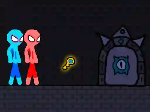 Игра Red and Blue Stickman Rope онлајн