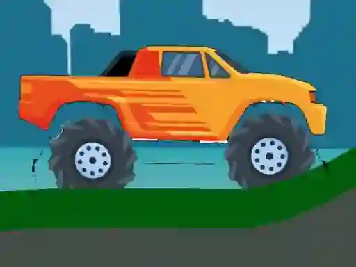 Игра Monster Truck Hill Driving 2D онлајн