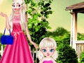 Игра Мама Елса и фотосесија на бебето  онлајн