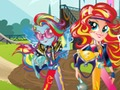 Игра Девојки од Equestria. Игри за пријателство: мотокрос  онлајн
