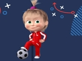 Игра Фудбал на Маша и мечка  онлајн