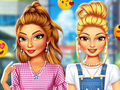 Игра Супер девојки искинати фармерки облека  онлајн