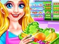 Игра Чистење на девојка од супермаркет  онлајн