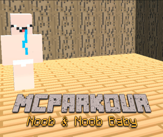 Игра MC Parkour Noob и Noob Baby онлајн