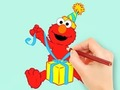 Игра Книга за боење: подарок Elmo  онлајн