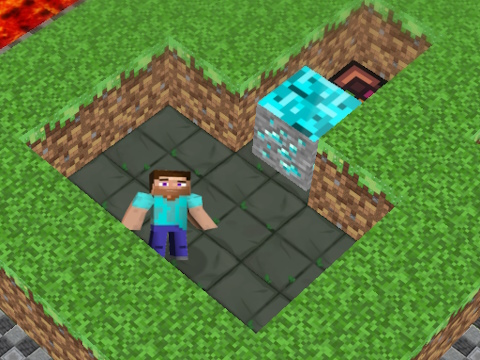 Игра MineBlocks 3D лавиринт  онлајн