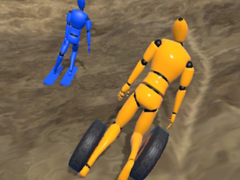 Игра Ragdoll Racing: Екстремен спуст онлајн
