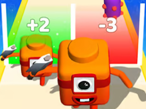 Игра Спојување на коцка со број: 3D Run игра  онлајн