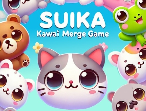 Игра Игра за спојување на Suika Kawaii  онлајн