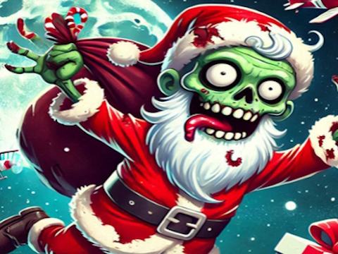 Игра Божиќна игра Flappy Zombie Santa Santa  онлајн