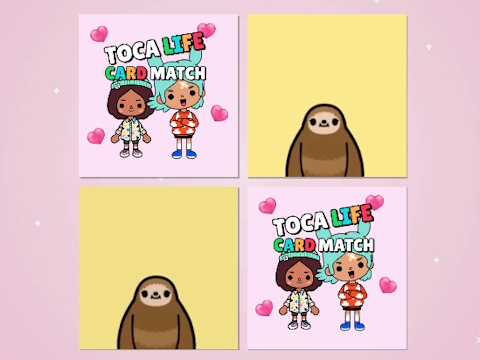Игра Натпревар со мемориска картичка Toca Life  онлајн