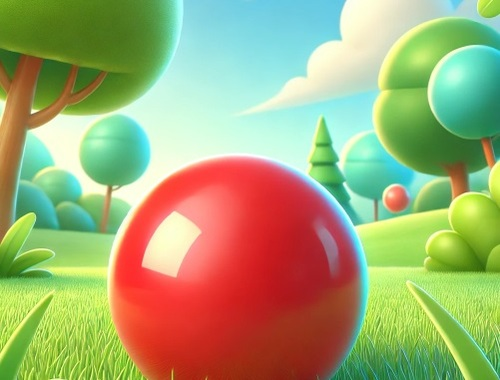 Игра Тркач на црвена топка 3D  онлајн